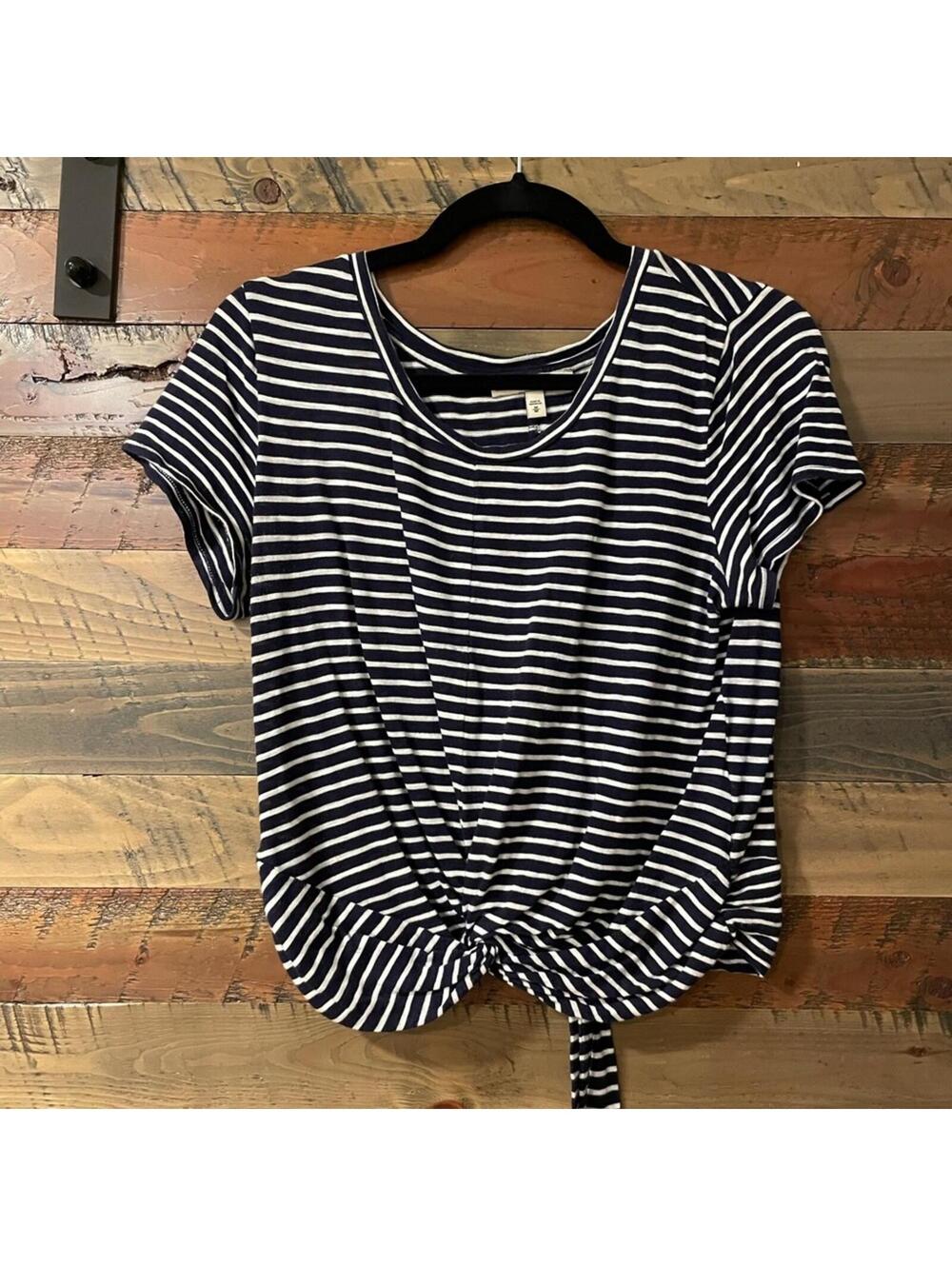 Express One Eleven Blue and White Strip Shirt - Sz Medium